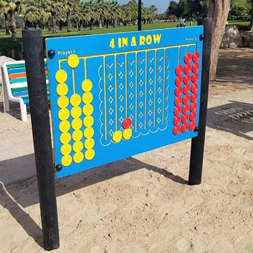 Panneau d’aire de jeux inspiré du Puissance 4